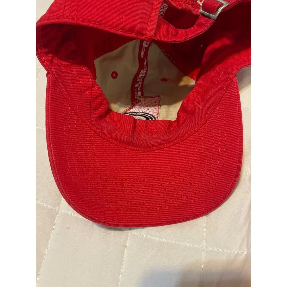 Georgia Bulldogs Adjustable Red & Beige Baseball Cap By Top Of The World preowne
